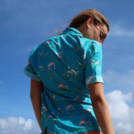 Tropical Beach Button Up Shirt